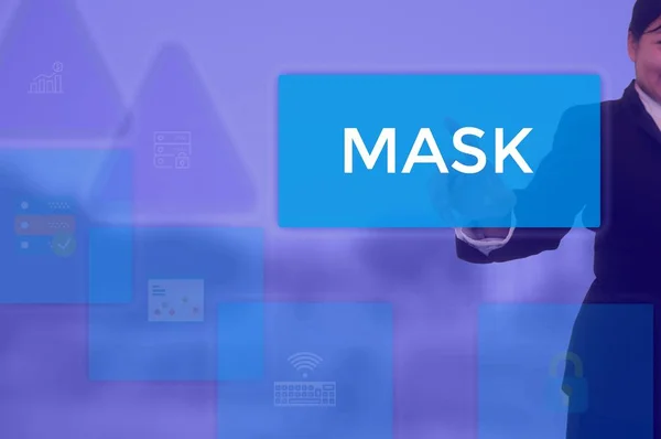 MASK - business concept presented by businessman