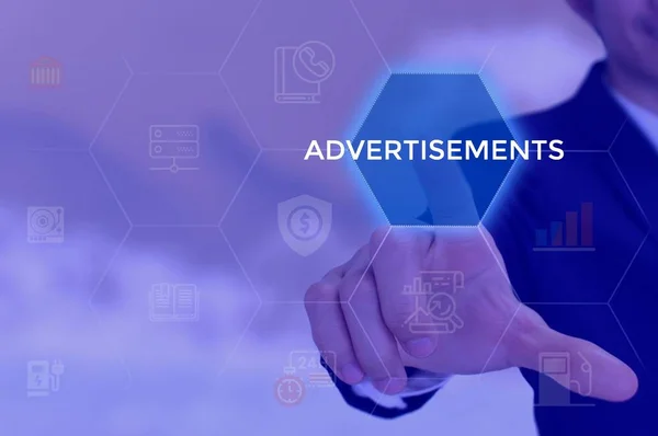 select ADVERTISEMENTS - technology and business concept