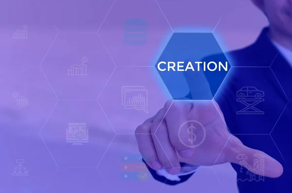 CREATION - business concept presented by businessman