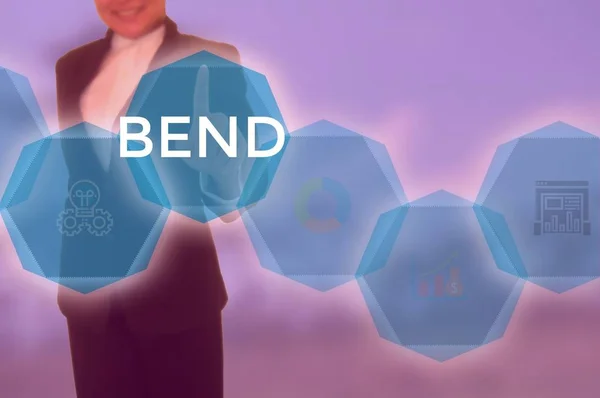 BEND - business concept presented by businessman