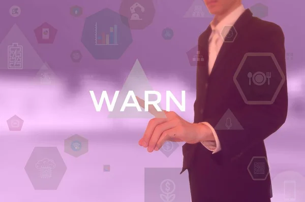 WARN - business concept presented by businessman