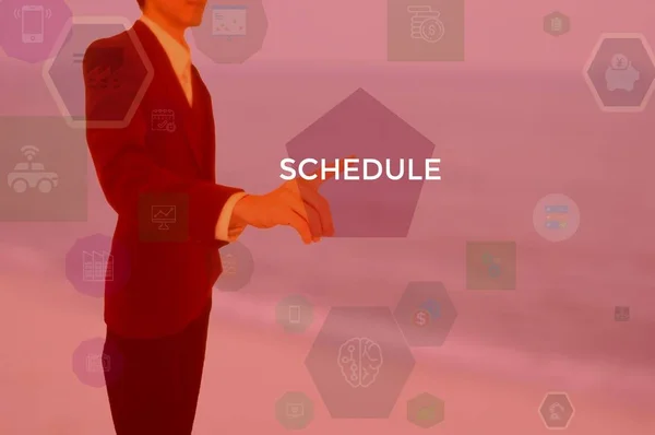 SCHEDULE - business concept presented by businessman
