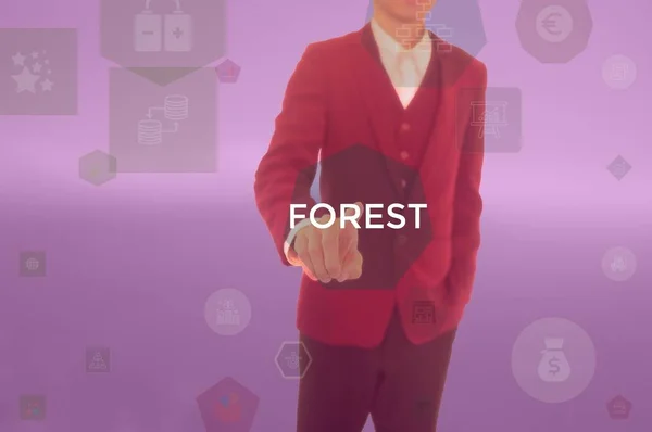 FOREST - business concept presented by businessman