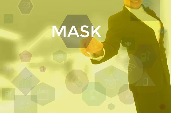 MASK - business concept presented by businessman