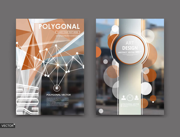 Abstract binder. White low polygonal a4 brochure cover design. Info banner frame. Ad flyer text font. Title sheet model. Fancy vector front page. Techno blurb. White dots, lines, triangle figure