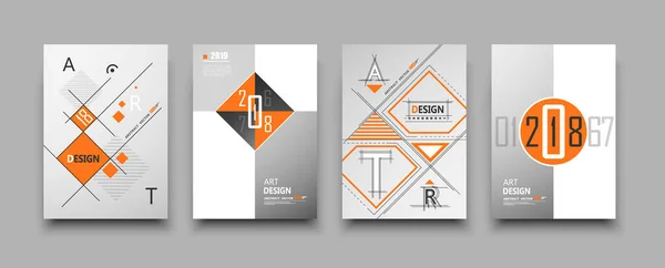 Abstract White Brochure Cover Design Fancy Info Banner Frame Testo — Vettoriale Stock