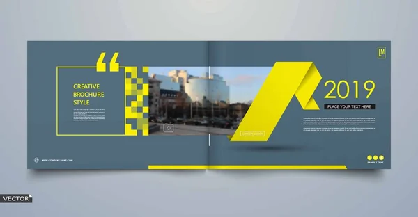 Gray Kunst Business Boek Mockup Brochure Omslag Ontwerp Tech Info — Stockvector