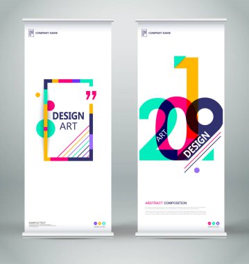 Soyut kompozisyon. Beyaz rulo broşür kapağı tasarımı. Bilgi pankartı çerçevesi. Metin yazı tipi. Başlık sayfası modeli ayarlandı. Modern vektör baş sayfası. Şehir manzaralı marka bayrağı. Üçgen figürler ikonu. İlan fiberi