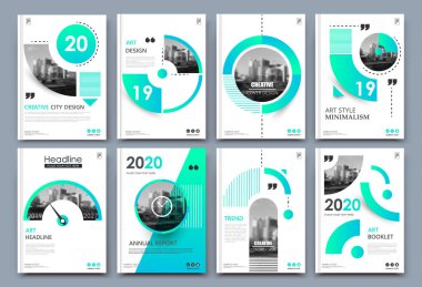 Soyut kompozisyon. Beyaz a4 broşür kapağı tasarımı. Bilgi pankartı çerçevesi. Metin yazı tipi. Başlık sayfası modeli ayarlandı. Modern vektör baş sayfası. Marka logosu deseni. Yeşil renkli şekiller resim simgesi. İlan fiberi