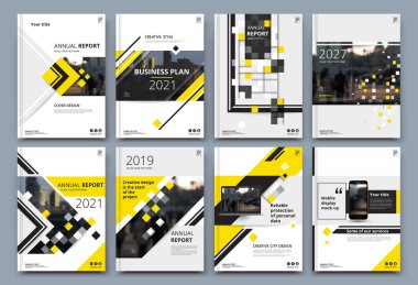 Soyut kompozisyon. Beyaz a4 broşür kapağı tasarımı. Bilgi pankartı çerçevesi. Metin yazı tipi. Başlık sayfası modeli ayarlandı. Modern vektör baş sayfası. Marka logosu deseni. Sarı şekilli resim simgesi. İlan fiberi