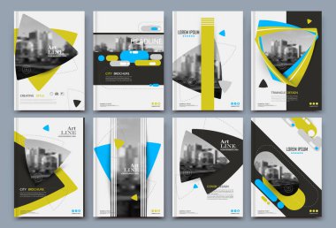 Soyut klasör düzeni. Beyaz a4 broşür kapağı tasarımı. Süslü bilgi metin çerçevesi. Yaratıcı reklam broşürü yazı tipi. Başlık sayfası modeli ayarlandı. Modern vektör baş sayfası. Zarif şehir afişi. Yeşil şekiller simge lifiName