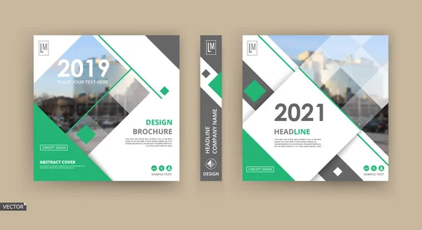 Mockup Raccoglitore Libri Bianchi Brochure Copertina Design Set Modello Foglio — Vettoriale Stock