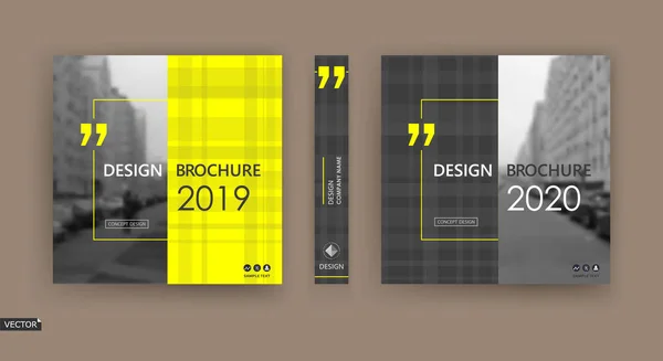 Abstraktes Broschüren Cover Design Schwarzer Datenbanner Rahmen Techno Titelblatt Modellsatz — Stockvektor
