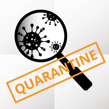 COVID-19 virüs salgın taşıyıcı ikonu. Coronavirus koruması. Haber, web makalesi, gazete bilgisi, dergi illüstrasyonu. 2019-NCoV önleme unvanı. Evde kal, karantina sağlık ve hayat kurtarır.