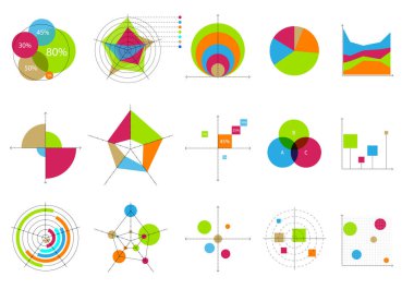Vektör grafik tasarımı. Düzenlenebilir bilgi şablonları. Diyagram ve çizelge çizimi. Çizelgeleri, diyagramları olan ağ yönetimi veri ekranı. Grafik ve bilgi istatistiği.