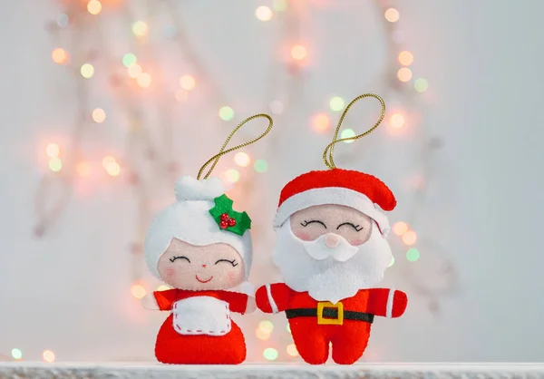 Happy Santa Claus Doll Різдвяний Час — стокове фото