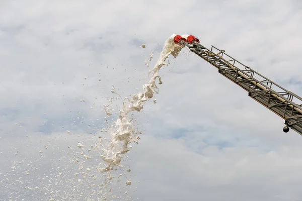 Equipment Fire Extinguishing Foam Blue Sky — Stock Photo, Image