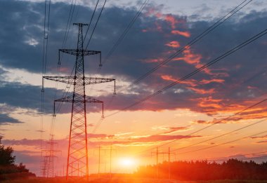 Yüksek voltaj kulesi, Sunset 'teki yüksek voltaj kulesi..