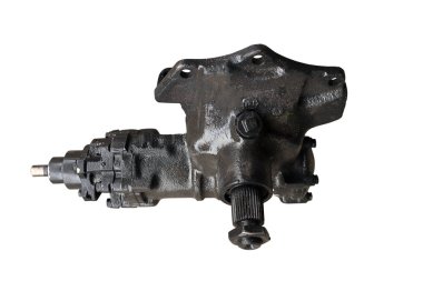 Direksiyon dişli üzerinde beyaz izole