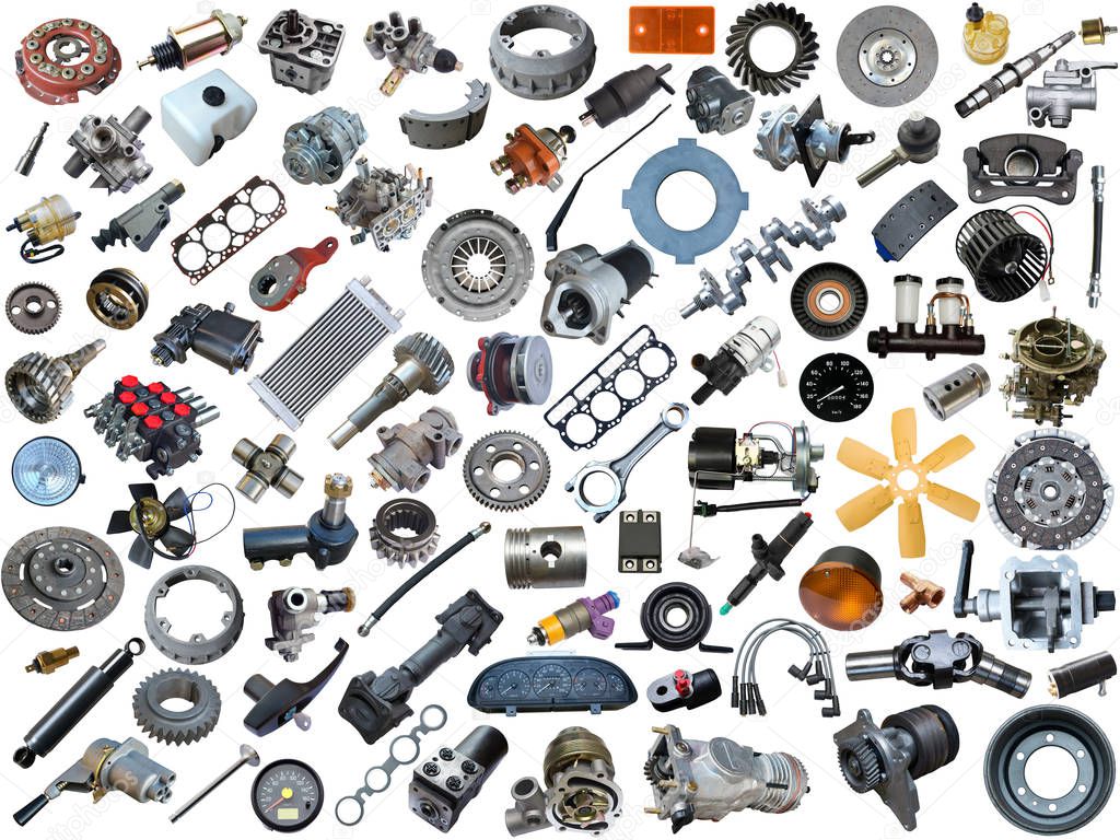 Auto spare parts car on