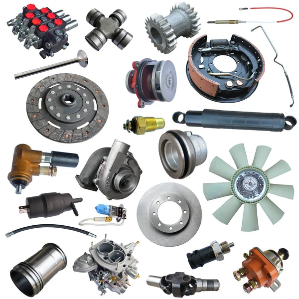 Collage parts for auto isolated — Stock Photo, Image