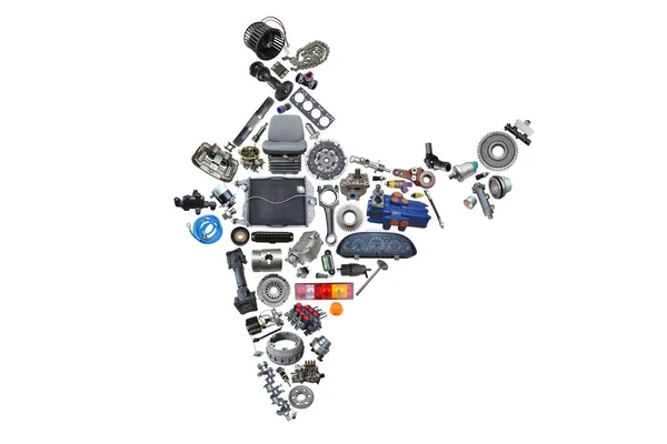 India mappa dell'auto — Foto Stock