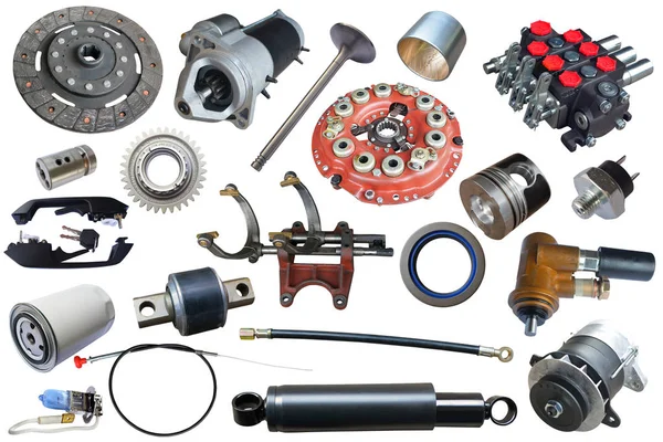 Collage parts for auto isolated — Stock Photo, Image