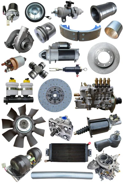 Collage parts for auto isolated — Stock Photo, Image