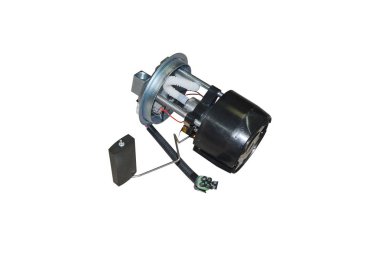 Beyaz arka plan üzerinde izole otomobil banka yakıt seviyesi sensörü hakkında yakıt pompası