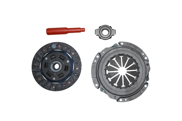 clutch disc and clutch basket on a white background