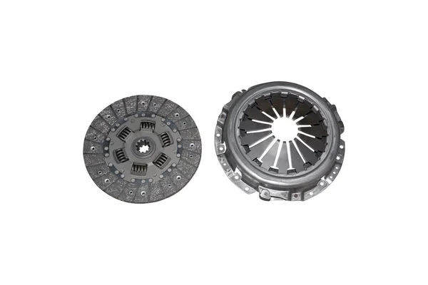 clutch disc and clutch basket on a white background