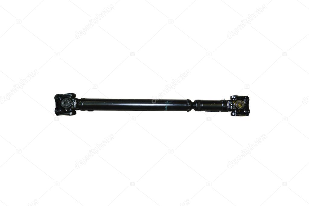 Car metal cardan shaft isolated onCar metal cardan shaft isolated on white background white background