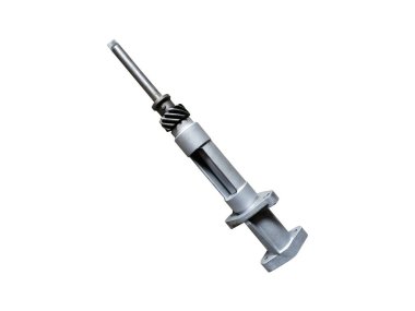 Arka planda mekanik tekerlek hız sensör arabası izole edildi. Yedek parçalar.