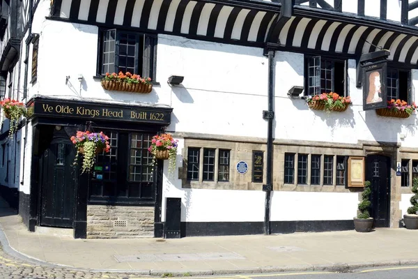 Chester Juli 2018 Olde Kings Head Built 1622 Außenansicht Der — Stockfoto