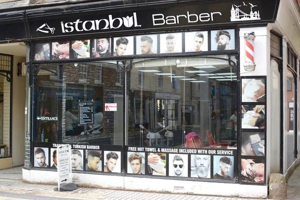 Dereham August 2018 Istanbul Barber Shop Modern Male Trend Dereham — Stock Photo, Image