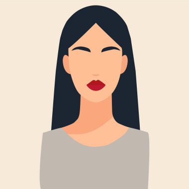 Kadın profilini temsil eden bir avatar ya da simge. Posterler, web tasarımı, markalaşma veya sosyal medya grafikleri için mükemmel.