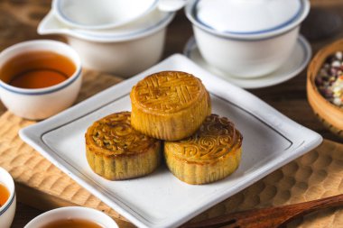 Orta Sonbahar Festivali Çin geleneksel pasta Mooncake