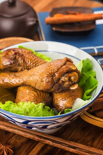 Chicken Thighs Stewed Soy Sauce — Stock Photo, Image