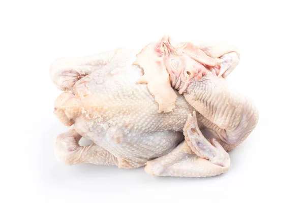 Frisches Rohes Huhn Isoliert Auf Weiß Stockfoto