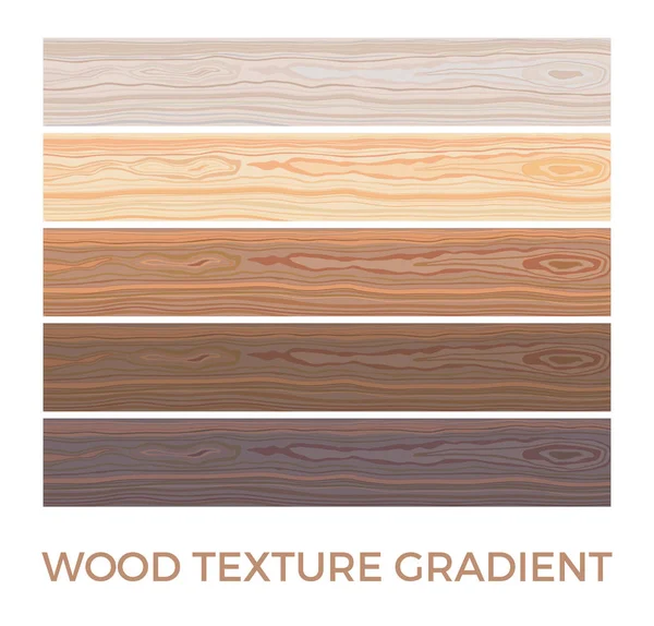 나무 줄무늬 텍스처 배경의 집합입니다. 갈색 나무 벽, 판자, 테이블 또는 바닥 표면. 도마 를 절단. 다채로운 자연 산책로 표면. 벡터 일러스트레이션. — 스톡 벡터