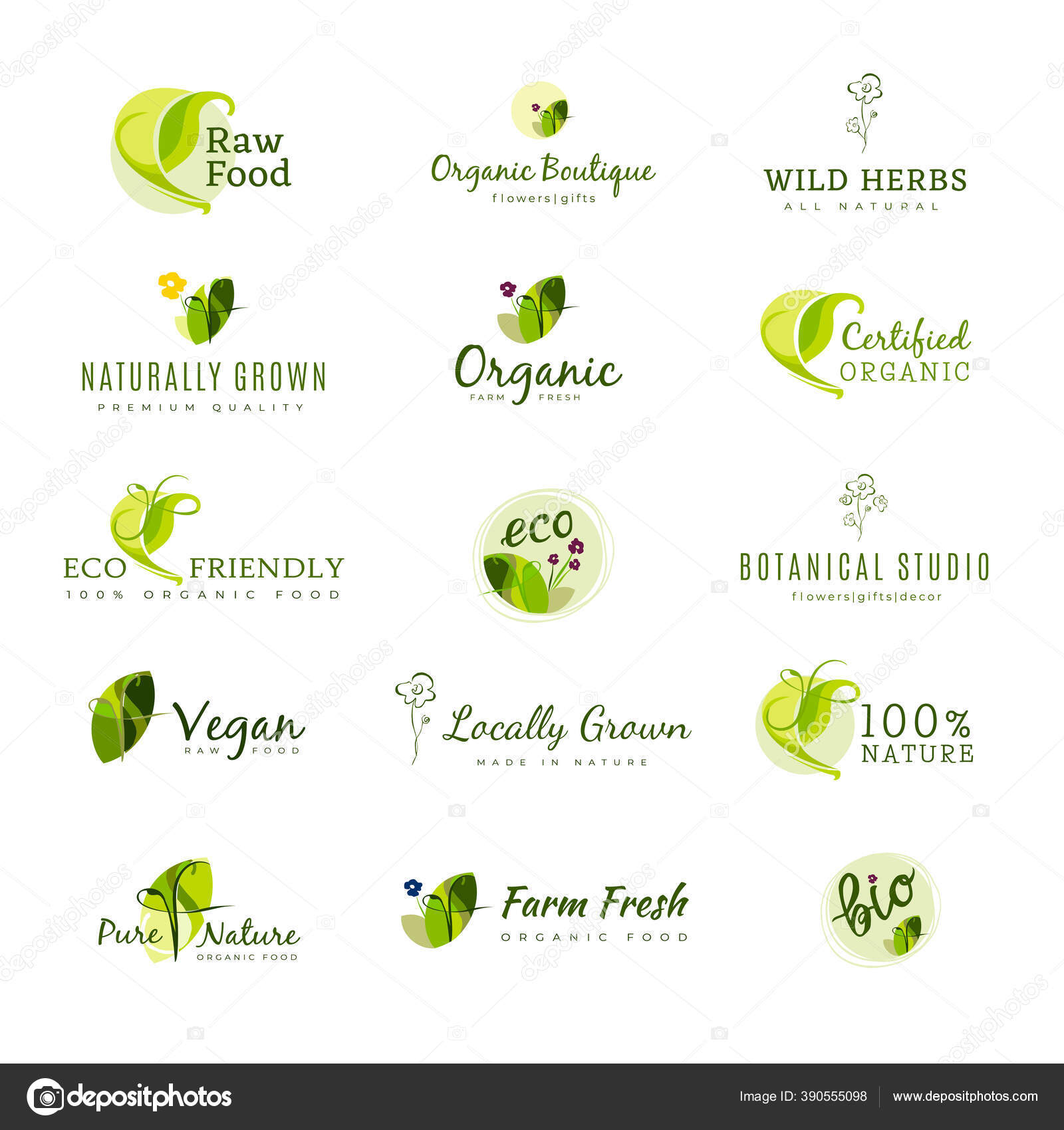 Premade Custom Logo Design  Modern Premade Logo  Boutique Store Logo  Botanical Logo  Wellness Nature Plant Leaf Sustainable