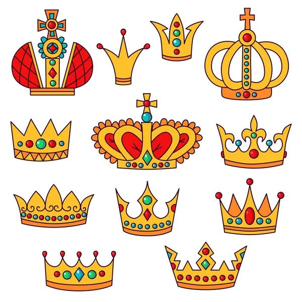 皇冠涂鸦 Colorul 图标矢量集 — 图库矢量图片