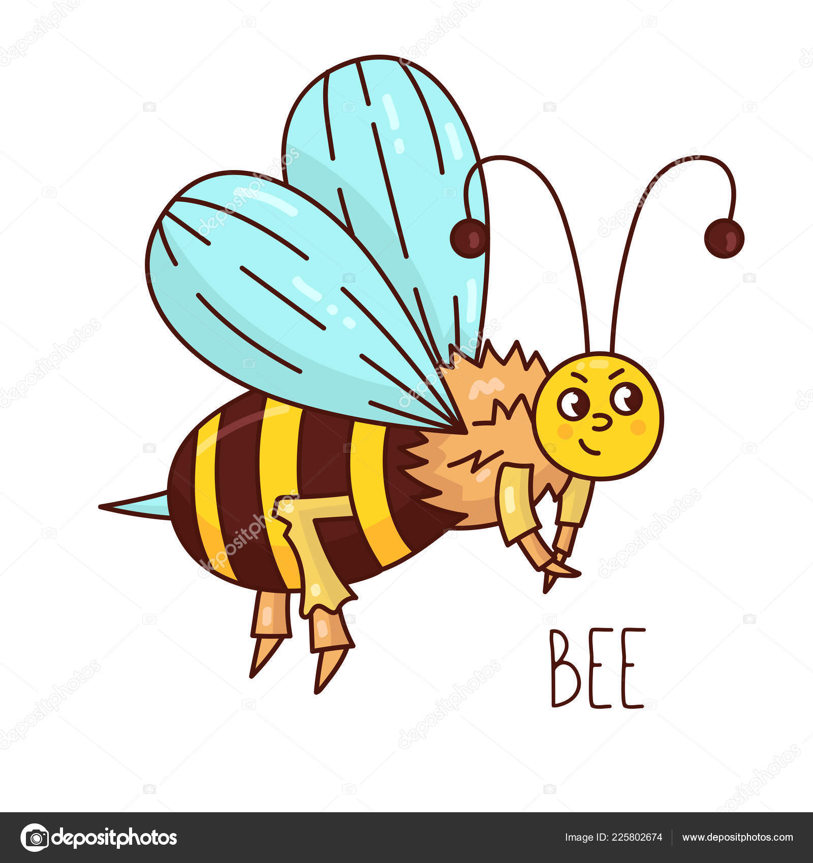 かわいい蜂昆虫ベクトル文字 ストックベクター C Olizabet 225802674