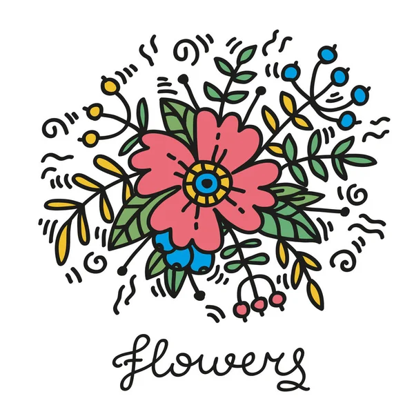 Dekorativní květinové botanického složení vektor — Stockový vektor