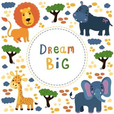 şirin hayvan vektör kümesi