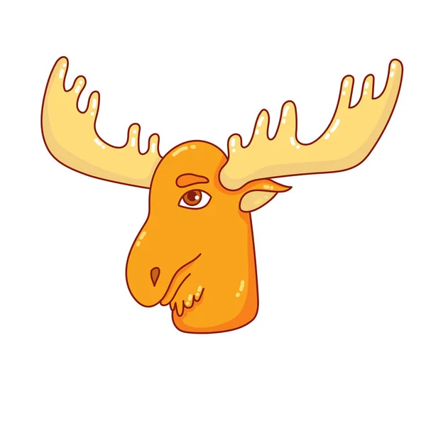 Elk cabeza vector ilustración — Vector de stock