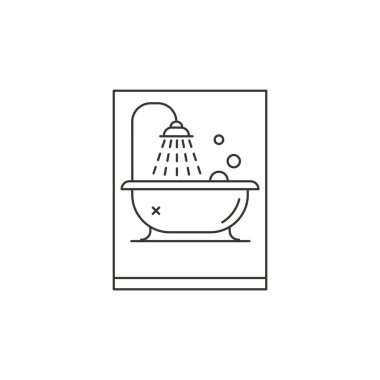Banyo küveti vektör simgesi
