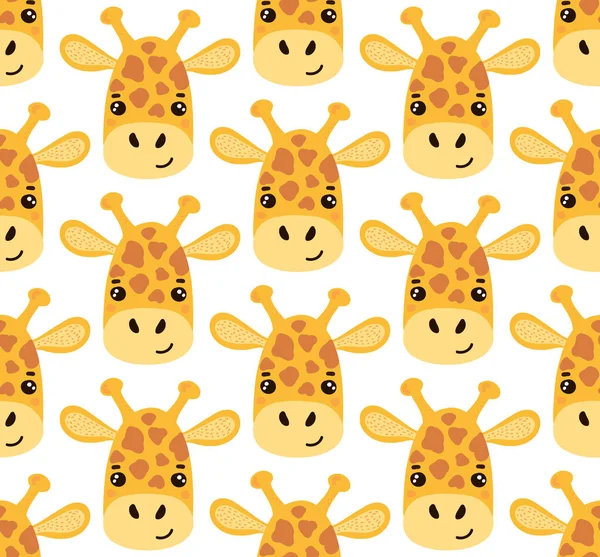 Roztomilý bezešvá vektorová vzor žirafa — Stockový vektor