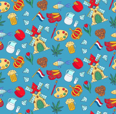 Hollanda Hollanda sorunsuz vektör desen