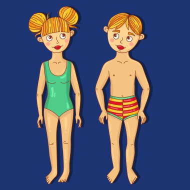 Mayo giyen çocuklar